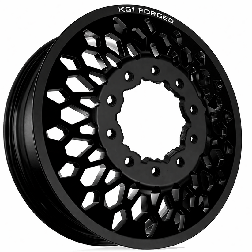 KG1 KD066 Glitz-KD Gloss Black 22x8.25 22" Dually Wheels
