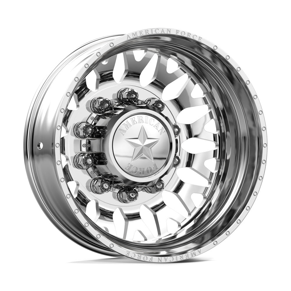 American Force Evo 22x8.25 Wheels & Toyo Tires Open Country A/T III 35x12.50R22 Tires - 22" Dually Package