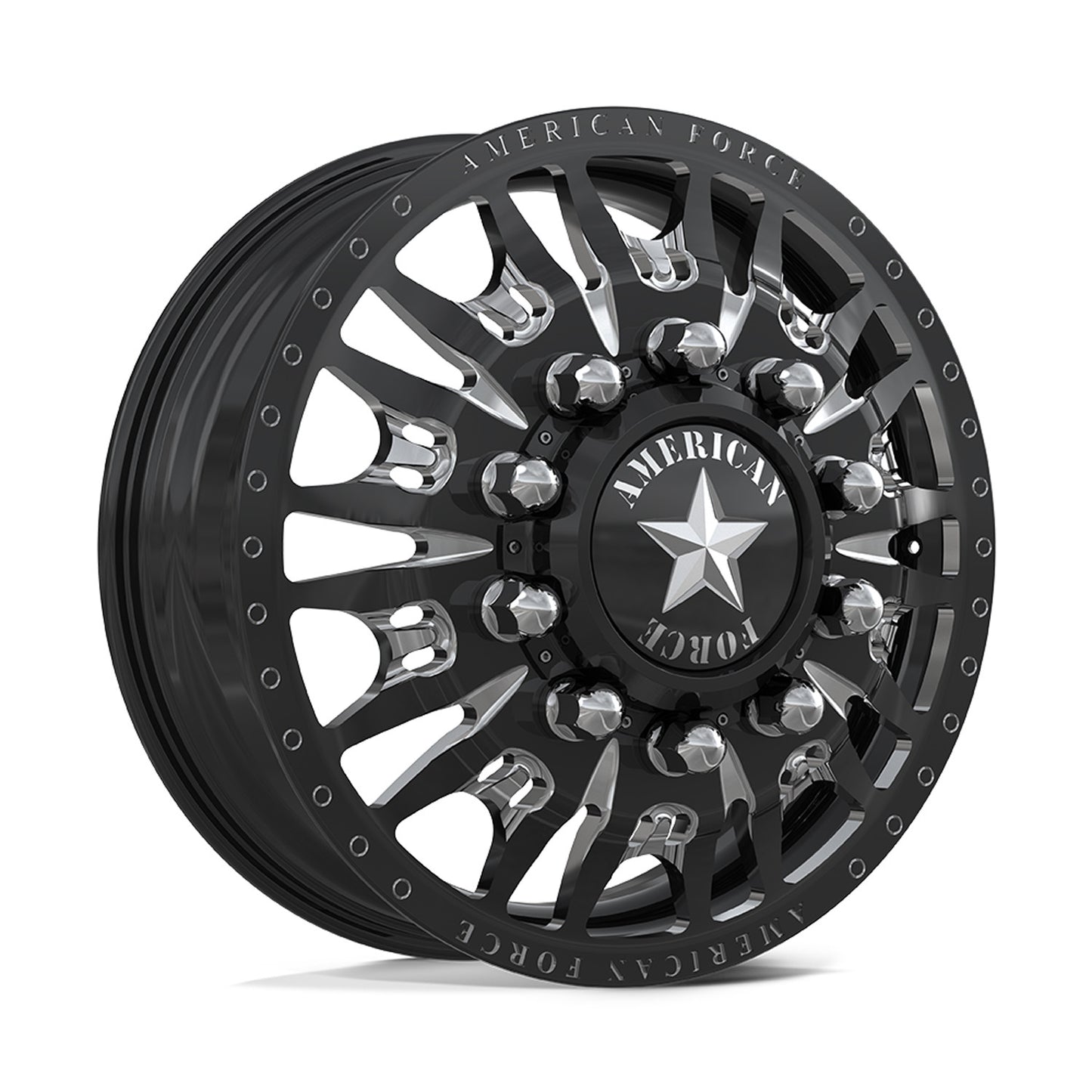 American Force Notch 22x8.25 Wheels & Toyo Tires Open Country A/T III 35x12.50R22 Tires - 22" Dually Package