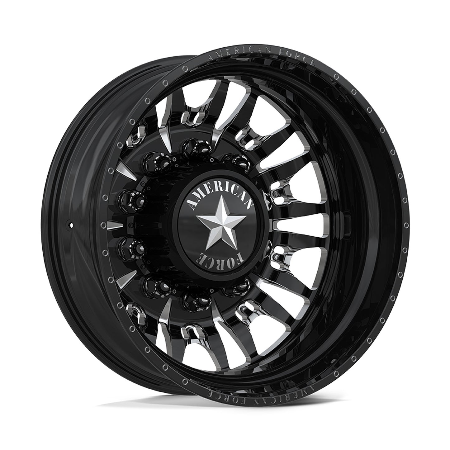 American Force Notch 22x8.25 Wheels & Toyo Tires Open Country A/T III 35x12.50R22 Tires - 22" Dually Package