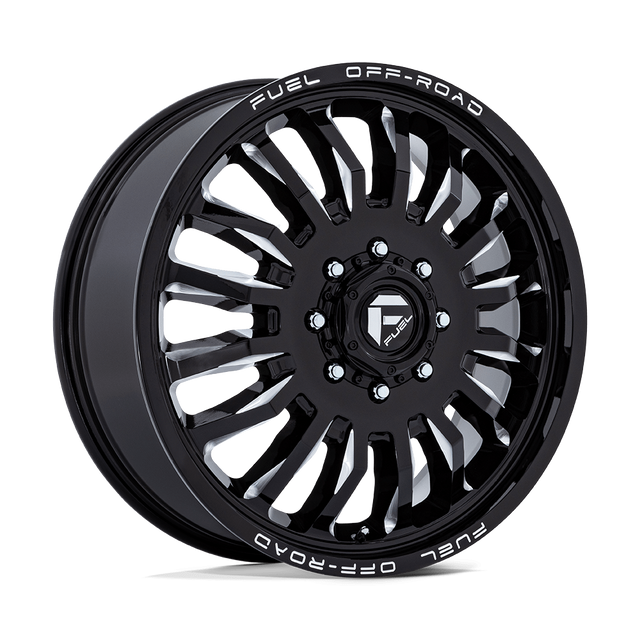 Fuel Offroad ARC Gloss Black Milled 22x8.25 22" Dually Wheels