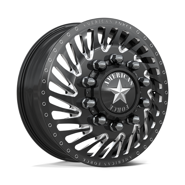 American Force Thriller Gloss Black Milled 24x8.25 24" Dually Wheels