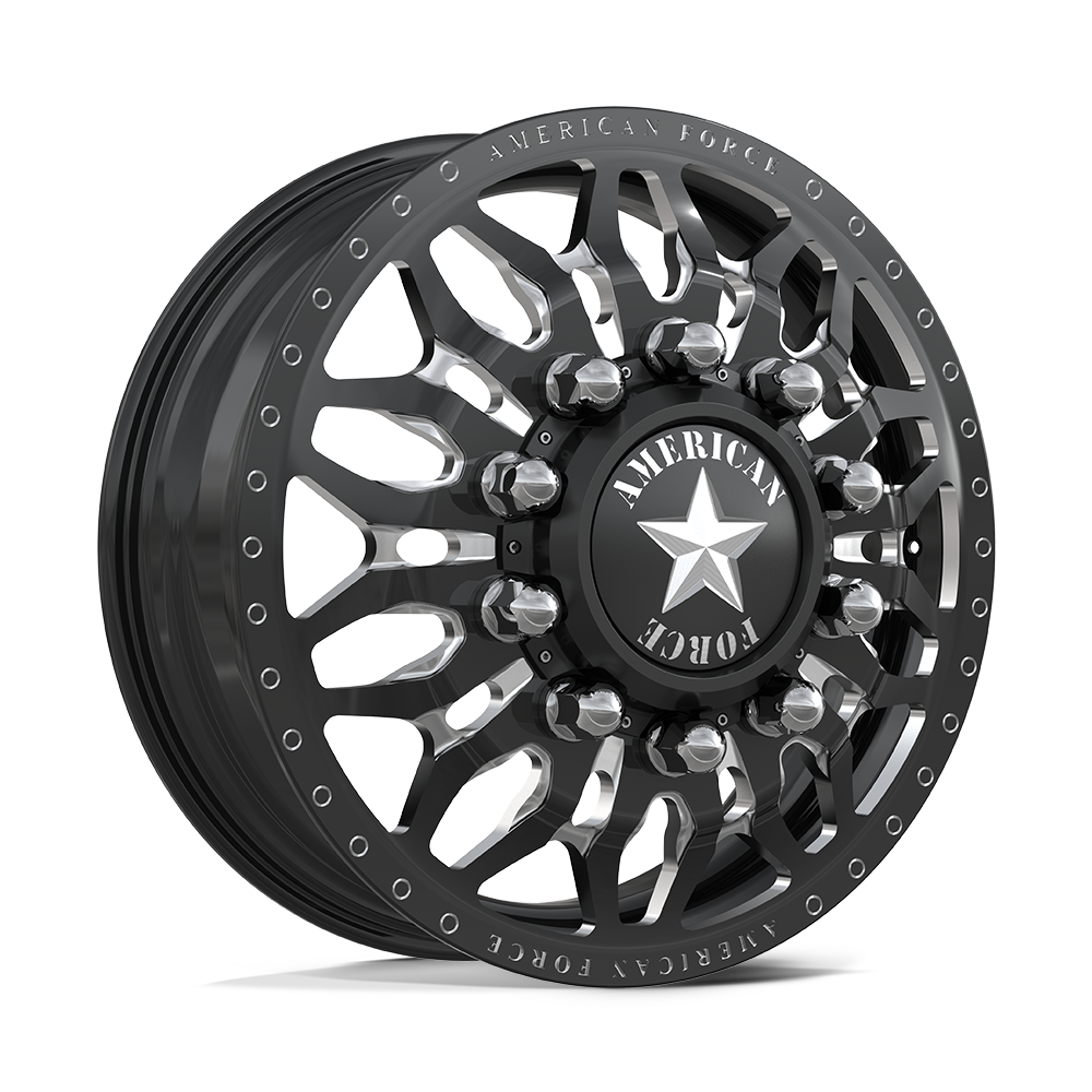 American Force Shrapnel Gloss Black Milled 26x8.25 26" Dually Wheels