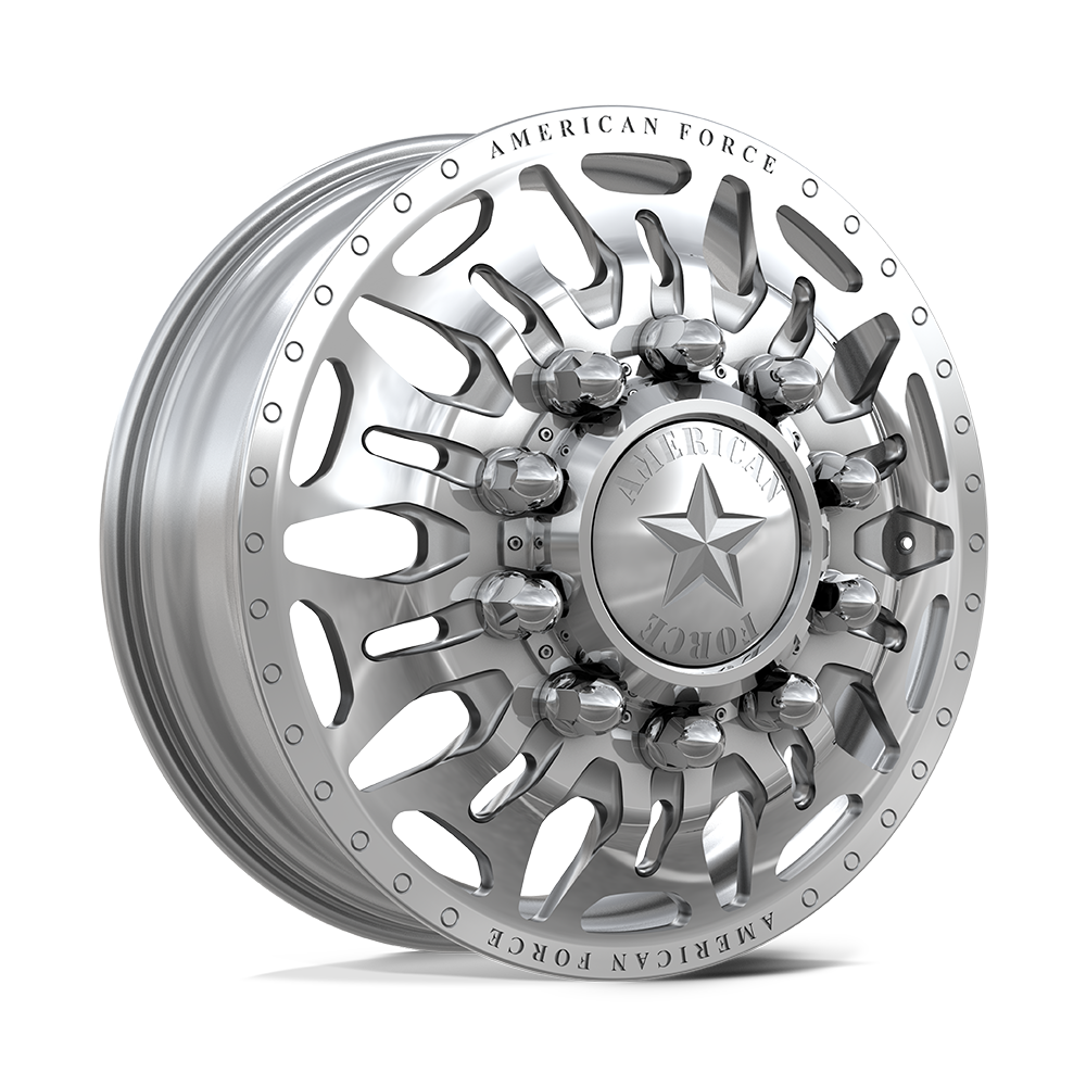 American Force Overhaul Polished 22x8.25 22.5" Dually Wheels