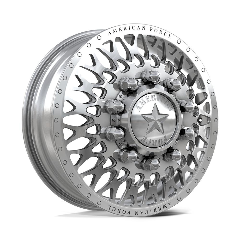 American Force Covert Polished 22x8.25 22.5" Dually Wheels