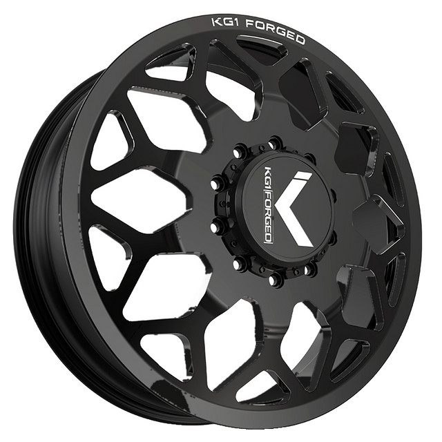 KG1 KD016 Luxor-KD Gloss Black 24x8.25 24" Dually Wheels