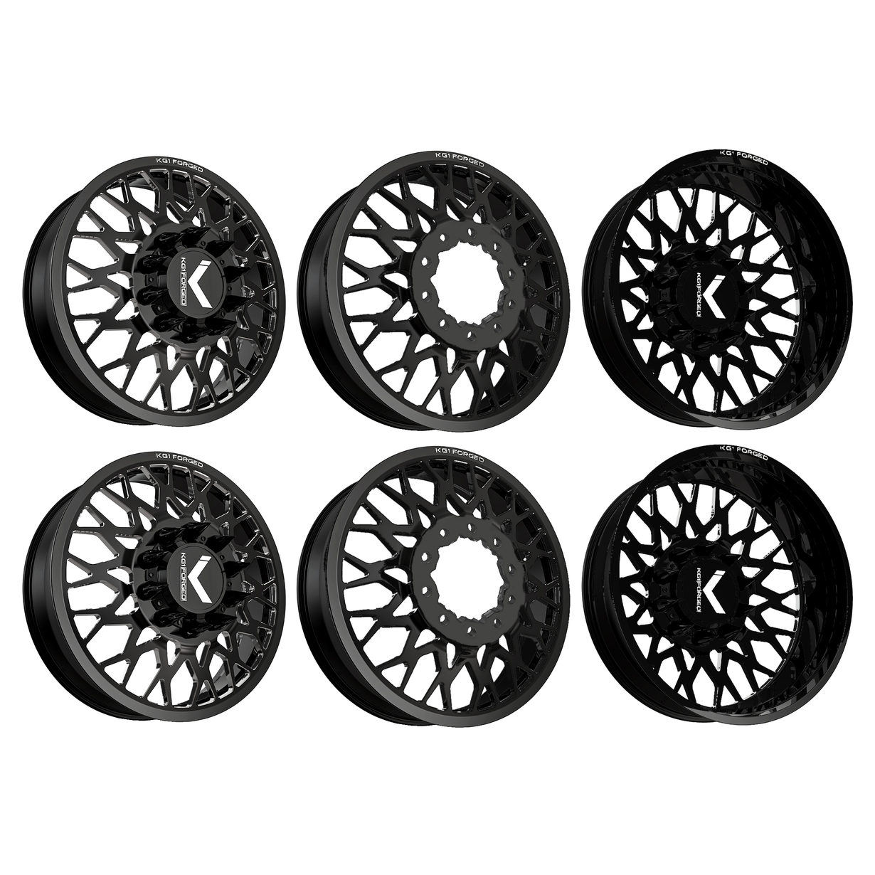 KG1 Torture-KD 22x8.25 Wheels & Venom Power Tires Trail Hunter R/T 35x12.50R22 Tires - 22" Dually Package