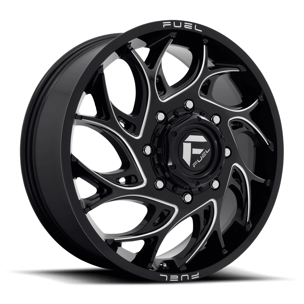 Fuel Offroad Runner Gloss Black Milled 20x8.25 20" Dually Wheels