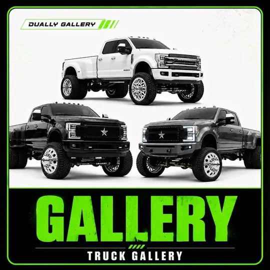 Dually truck gallery with custom wheels