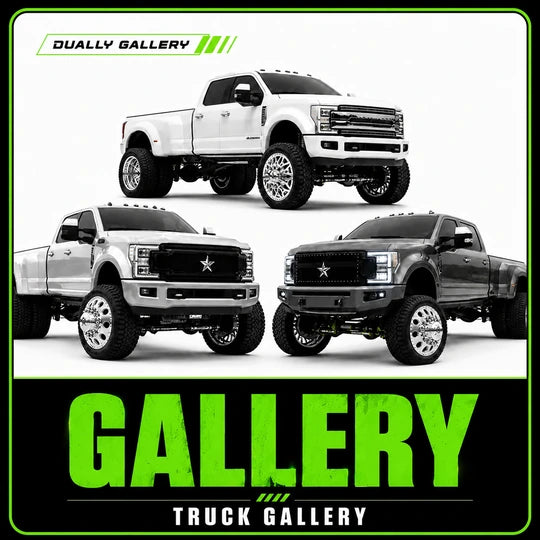 Dually truck gallery with custom wheels