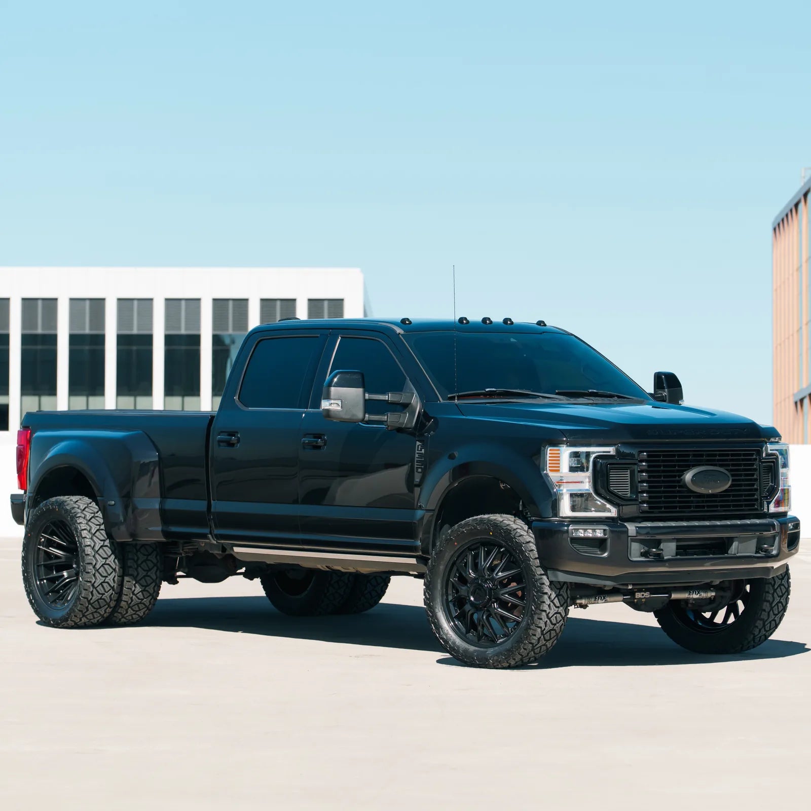 Fuel Catalyst Matte Black Gloss Black Lip dually truck